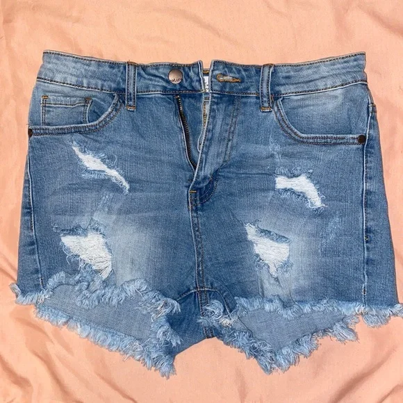 Nature Denim Shorts Medium Nature Denim Light Blue Jean Shorts